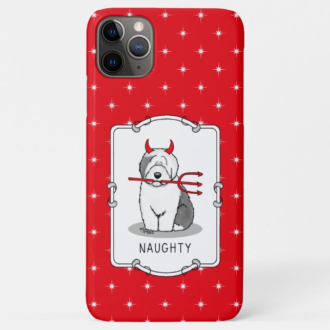 Capa Para iPhone 11 Pro Max Cão-Grande-Velho (Cinza 1) (Verso)