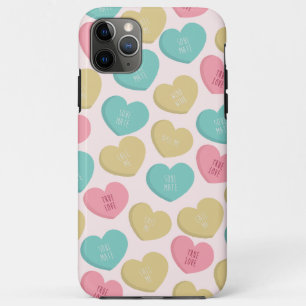 Capa Para iPhone 11 Pro Max capa de iphone coração de doce conversando