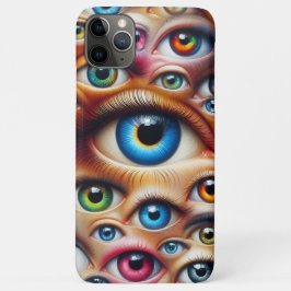 Capa Para iPhone 11 Pro Max Capa de iPhone Olhos Surrealistas Coloridos