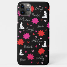 Capa para iPhone 16 Pro Max com Palavras de Afirma