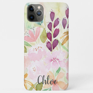 Capa Para iPhone 11 Pro Max Casaco de flor selvagem alegre