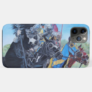 Capa Para iPhone 11 Pro Max cavaleiros medievais jorrando em cavalos arte hist