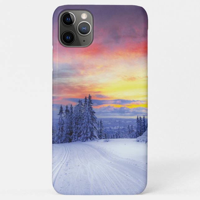 Capa Para iPhone 11 Pro Max Cenário de inverno (Verso)