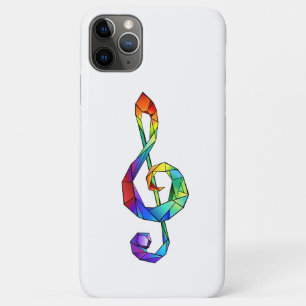 Capa Para iPhone 11 Pro Max Cérebro de chave musical arco-íris