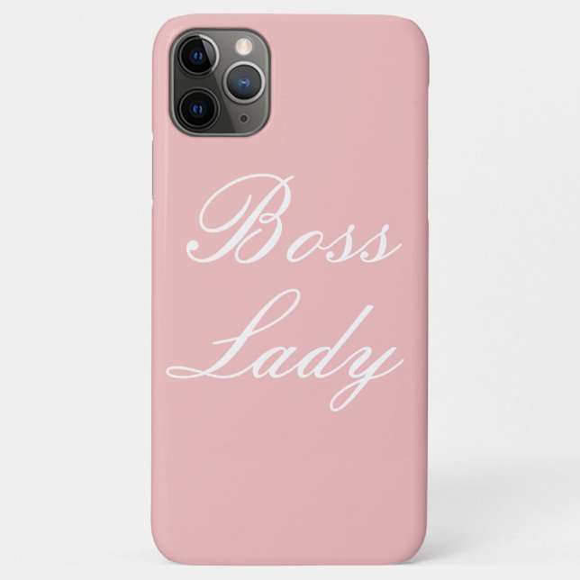 Capa Para iPhone 11 Pro Max Chefe Lady Pink Girly (Verso)