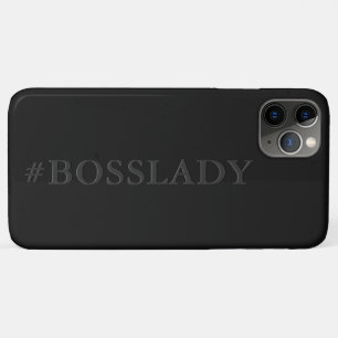 Capa Para iPhone 11 Pro Max Chic Preto Cinza Escuro Atitude Caprichosa Wordart