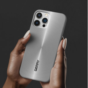 Capa Para iPhone 11 Pro Max cinzas metálicas brilhantes e minimalistas