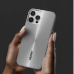 Capa Para iPhone 11 Pro Max Cinzas metálicas brilhantes e minimalistas de prat<br><div class="desc">Simples aparência de aço inoxidável de cinza prateada.</div>