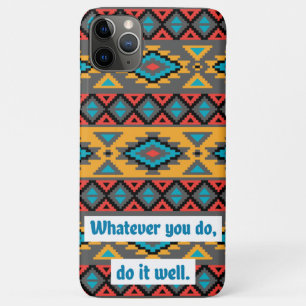 Capa Para iPhone 11 Pro Max Citação Geométrica Tribal