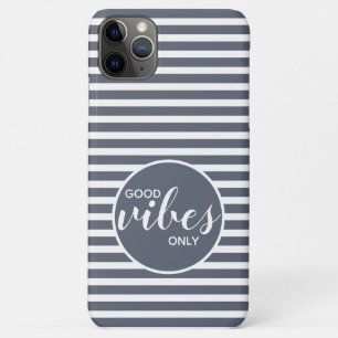 Capa Para iPhone 11 Pro Max Citação Motivacional Apenas Boas Vibrações Faixa A