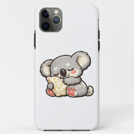 Capa Para iPhone 11 Pro Max Coala Fofo Dormindo com Travesseiro