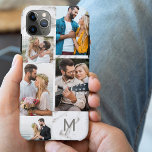Capa Para iPhone 11 Pro Max Colagem de Fotografias com Mármores de Cinzas Mono<br><div class="desc">Capas de iphone personalizada com a sua colagem inicial de fotos múltiplas e fundo de mármore de cinzas. O modelo de foto está configurado pronto para que você adicione suas fotos, trabalhando no sentido horário a partir do topo direito. O mármore é um sutil design de aquarela. A colagem de...</div>
