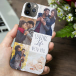 Capa Para iPhone 11 Pro Max Colagem Romântica de Fotos Amando a Vida com Você<br><div class="desc">Capa de telefone de fotos romântica para iphone 11 pro max e muitos outros modelos, personalizados com 4 de suas fotos favoritas. O texto diz "amar a vida com você" em uma escrita elegante e uma tipografia em letras maiúsculas lúcidas. O modelo de foto está configurado pronto para que você...</div>