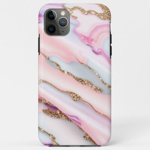 Capa Para iPhone 11 Pro Max Coleção Moderna de Marble Marble de Agato Cor-de-R