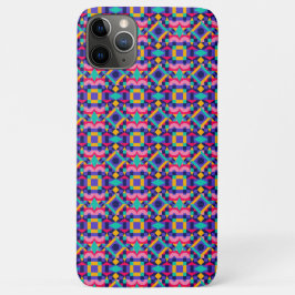 Capa Para iPhone 11 Pro Max Colorful phone case featuring a vibrant geometric 