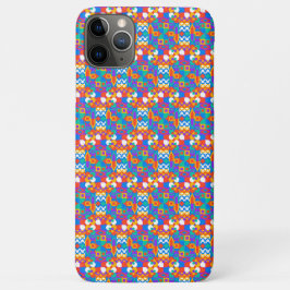 Capa Para iPhone 11 Pro Max Colorful smartphone case with abstract geometric 