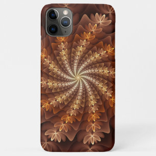 Capa Para iPhone 11 Pro Max Colunas de outono quentes, Arte Fractal Abstrato m