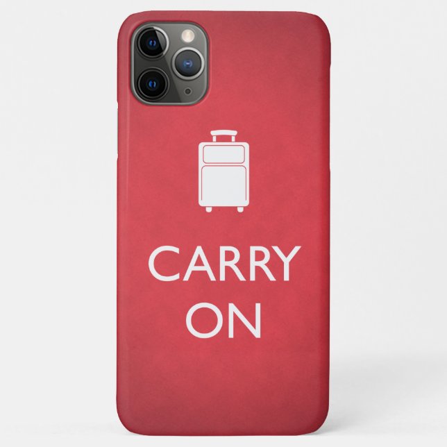 Capa Para iPhone 11 Pro Max CONTINUE - Bagagem - Vermelho Engraçado (Verso)