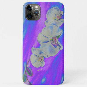 Capa Para iPhone 11 Pro Max Cor branca de água Orquídea azul roxa