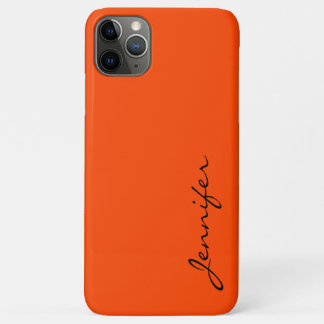 Capa Para iPhone 11 Pro Max Cor de fundo laranja-vermelha