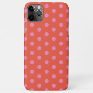 Capa Para iPhone 11 Pro Max Cor de Rosa Bolinhas