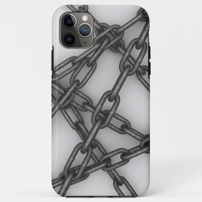 Capa Para iPhone 11 Pro Max Corrente de Aço (Verso)
