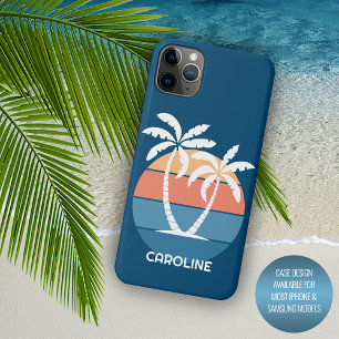 Capa Para iPhone 11 Pro Max Costume Tropical Island Beach Ocean Sunset