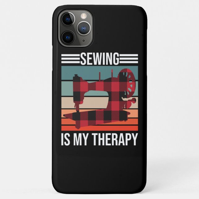 Capa Para iPhone 11 Pro Max Costura É A Minha Terapia (Verso)
