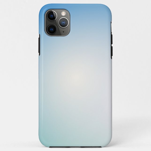 Capa Para iPhone 11 Pro Max Couro azul elegante (Verso)