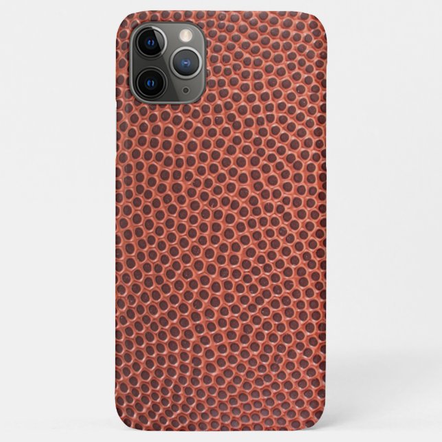 Capa Para iPhone 11 Pro Max Couro marrom texturizado Impressão (Verso)