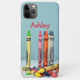 Capa Para iPhone 11 Pro Max Crayons Coloridos com nome personalizável Case-Mat