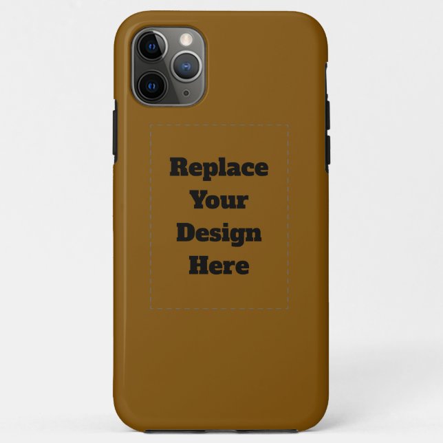 Capa Para iPhone 11 Pro Max Crie seu próprio marrom (Verso)