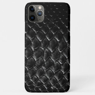 Capa Para iPhone 11 Pro Max Crocodilo Preto Moderno