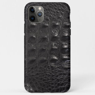 Capa Para iPhone 11 Pro Max Crocodilo Preto Moderno