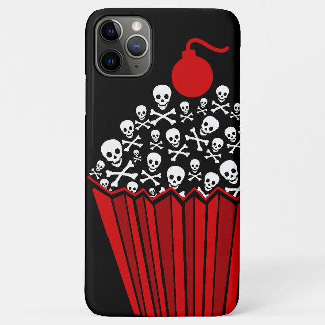 Capa Para iPhone 11 Pro Max Cupcake do crânio (Verso)