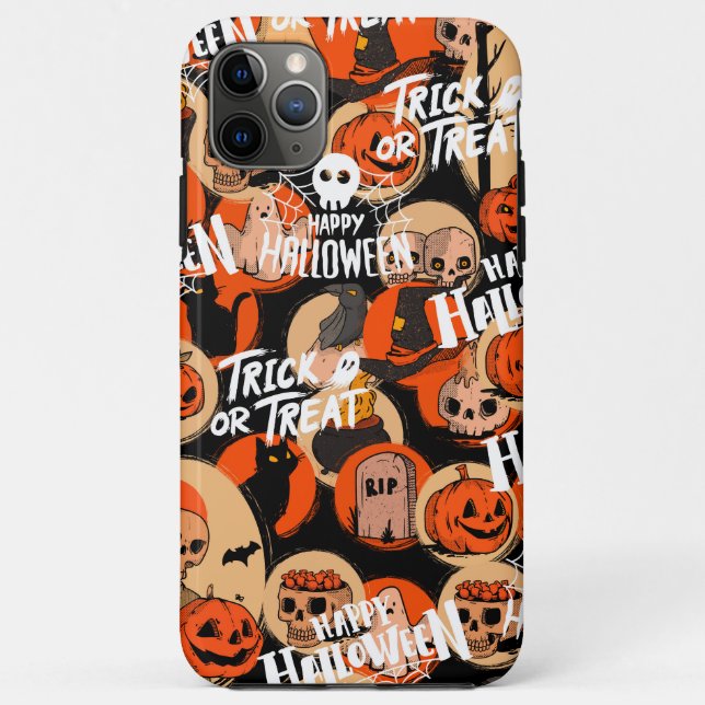 Capa Para iPhone 11 Pro Max  Cute & Scary Halloween Spooky vibes  (Verso)