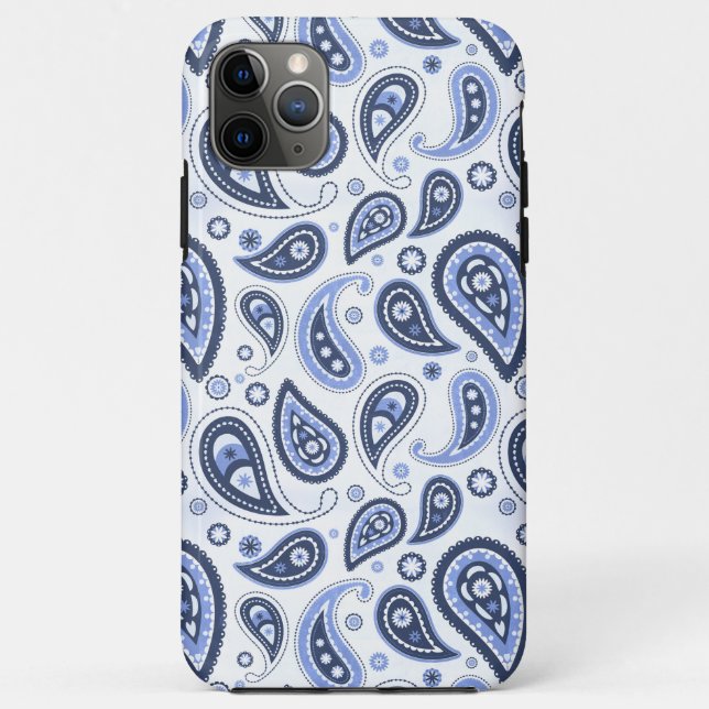 Capa Para iPhone 11 Pro Max Desenho Intrincado de Estampa Floral Paisley (Verso)