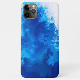 Capa Para iPhone 11 Pro Max design de cor sólida azul abstrata