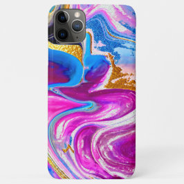 Capa Para iPhone 11 Pro Max design de mármore de ouro rosa clássico