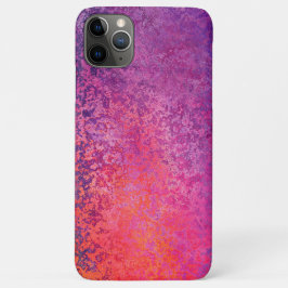 Capa Para iPhone 11 Pro Max design de textura abstrato em rosa e roxo