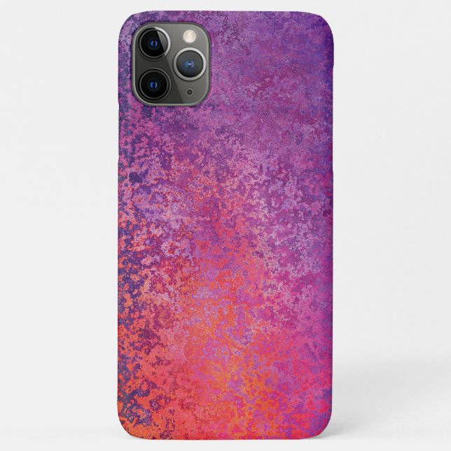Capa Para iPhone 11 Pro Max design de textura abstrato em rosa e roxo (Verso)