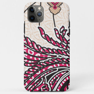 Capa Para iPhone 11 Pro Max Design decorativa com vermelho vívido e alfinete