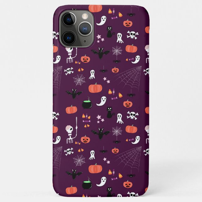 Capa Para iPhone 11 Pro Max Dia das Bruxas (Verso)