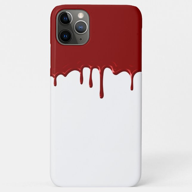 Capa Para iPhone 11 Pro Max Dia das Bruxas Gotejamento Sangrento Vermelho Assu (Verso)