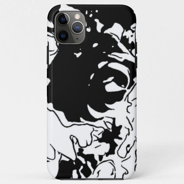 Capa Para iPhone 11 Pro Max Doodle de Flor (Verso)