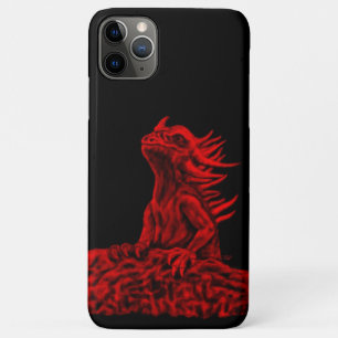 Capa Para iPhone 11 Pro Max Dragão vermelho pequeno