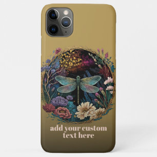 Capa Para iPhone 11 Pro Max Dragonfly Flying Wildflower Cottagecore Personaliz
