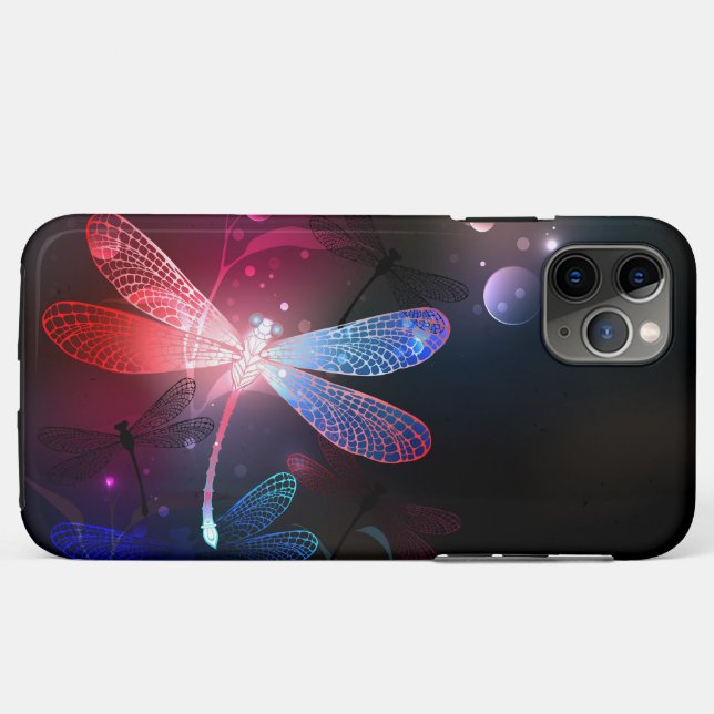 Capa Para iPhone 11 Pro Max Dragonfly vermelha (Verso (horizontal))
