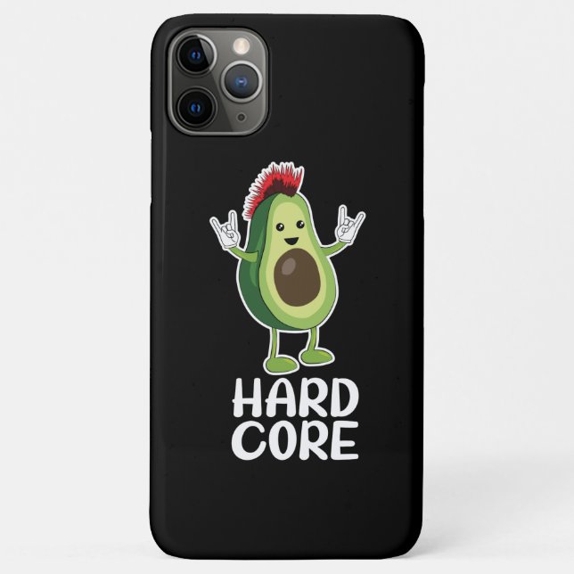 Capa Para iPhone 11 Pro Max Duro Core Avocado Funny (Verso)