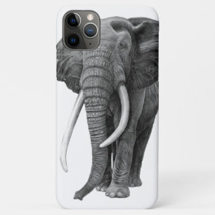 Capa Para iPhone 11 Pro Max Elefante-touro - Desenho a lápis